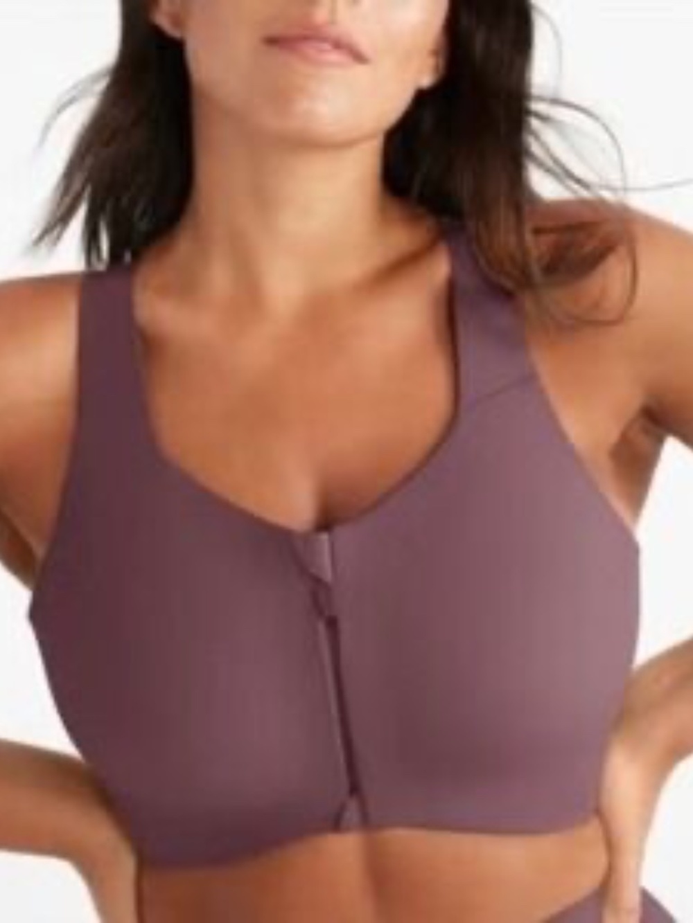 Knix Catalyst Front Zip Sports Bra NEW Size 7++ Dahlia Fits 36/38 G&H Plum